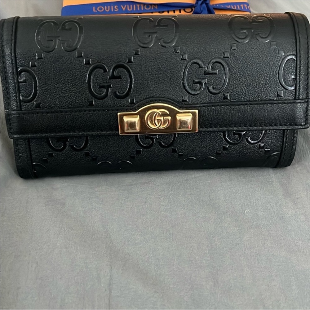 Gucci Marmont NWOT Large GG Wallet complete set